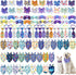 Reginary 120 Pcs Ocean Animals Dog Bandanas Bulk Dog Bows Set Bow