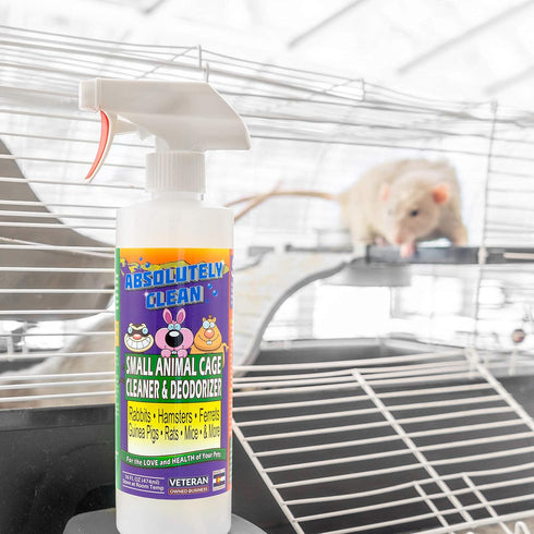 Amazing Small Animal Cage Cleaner, Just Spray/Wipe, Easily Removes Messes & Odors - Hamster Cages, Mice, Rat Cage