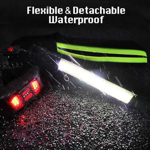 1000Lumens 230Rechargeable Running Light, Running Belt Running Gear with Night Running Light for Phone Waist Bag Light