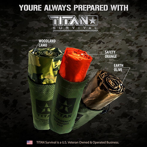 Titan Survival Extra-Thick Emergency Mylar Sleeping Bag, Designed for NASA Space Exploration, 36" x 78"
