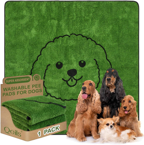 Qeils Reusable Puppy Pads, Extra Large Washable Pee Pads for Dogs Durable