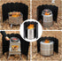 Lineslife Tall Camping Stove Windscreen - 8 Plates Lightweight Folding Portable Camp Stove Windshield