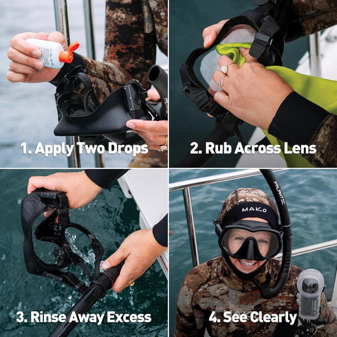 1.25 oz Anti-Fog Sea Drops Cleaner for Dive Masks - fl
