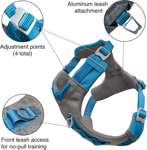 Kurgo Journey Air Dog Harness - Vest Harnesses for Dogs, Pet Hiking Harness for Running & Walking, Reflective, Padded,