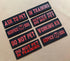 2 Pack Black Red Reflective Tactical Dog Patches Service Dog, in Training, DO NOT PET Tags with Hook and Loop Patches