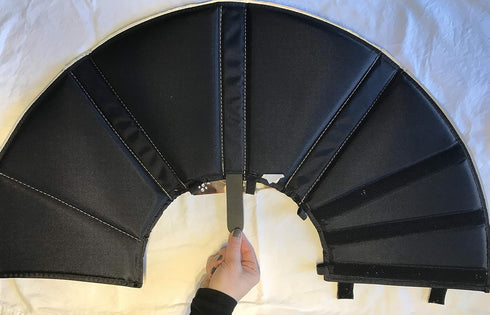 Comfy Cone Pet Cone for Dogs and Cats - Large, Black, Soft Recovery Collar for After Surgery