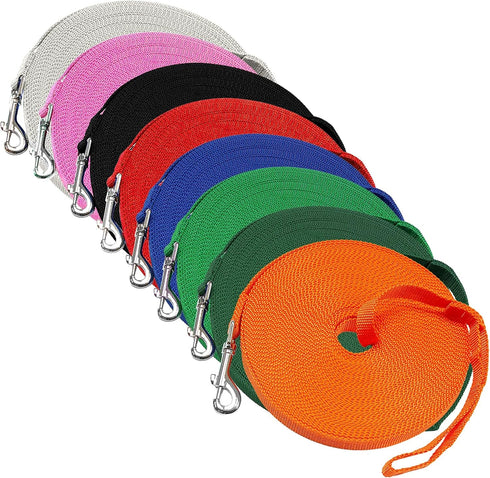 Downtown Pet Supply 50ft Long Dog Training Leash, Nylon Recall & Obedience Training Tools, Orange