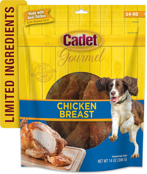 Cadet Gourmet Chicken Breast Dog Treats - Healthy & Natural Training Treats for Small & Large Dogs, 14 oz