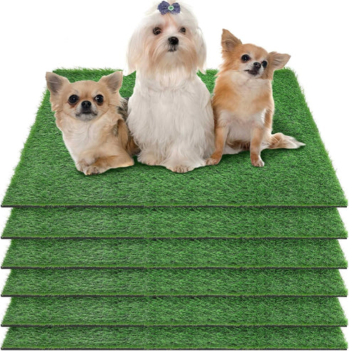 Amylove 6 Pcs Puppy Artificial Grass Pee Pads 14'' x 18" Fake