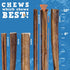 Jack&Pup 12 Inch Bully Sticks for Large Dogs | Thick Odor Free (3 Pack) Long Lasting Bully Sticks
