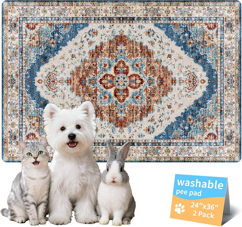 Washable Pee Pads for Dogs, Reusable Puppy Potty Training Pads, Ultra-Absorbent Thick
