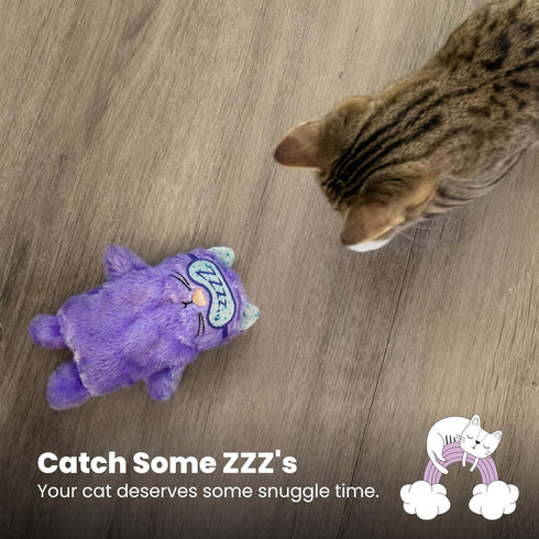 Catstages Plush Purr Pillow Cat Toy - Touch-Activated Calming Companion