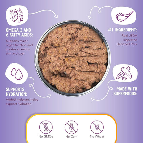 Health Extension Wet Dog Food Geo Carolina Skillet Pork Recipe, 12.5 oz, All Life Stages, Non-GMO
