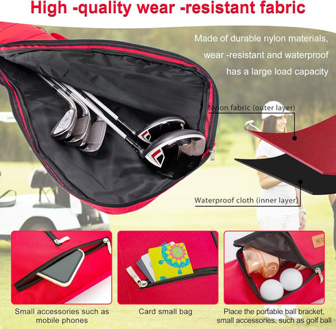 Golf Carry Bag Lightweight Foldable Travel Golf Case