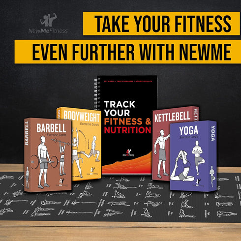 NewMe Fitness Journal for Women & Men - Food & Workout Planner Log Book for Weight Loss and Muscle Gain