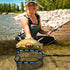 PLUSINNO Floating Fishing Net - Rubber Coated Landing Net for Easy Catch & Release - Compact & Foldable