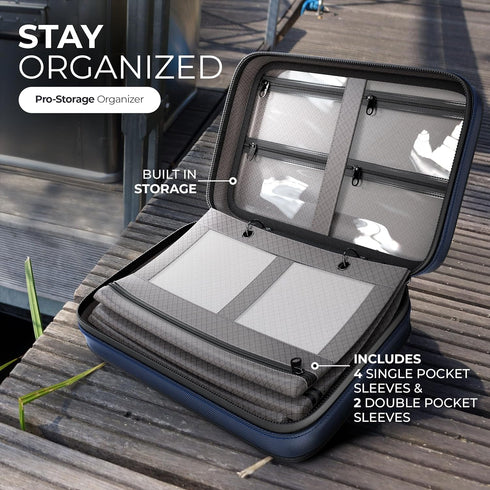 Reaction Tackle Deluxe Bait Binder - Salt Water Resistant with 4 Single & 2 Double Pocket Sleeves for Bait Storage