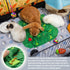 Chinchilla, Rabbit Foraging Mat, Interactive Bunny Foraging Toy Indoor, Soft Pet Feeding Mat Toy Also for Hedgehog
