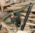 FOSTAR 5 Inch Emergency Weatherproof Flint Ferrocerium Rod Fire Starter with Whistle and Paracord Lanyard