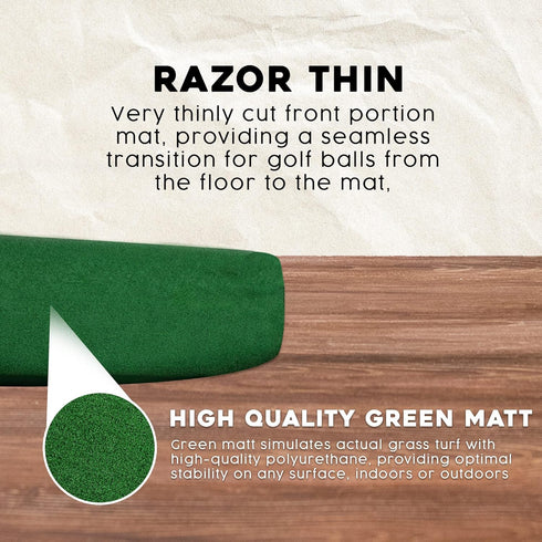 Set Upstreet Golf Putting Matt for Indoors, Mini Golf - Includes Two Mats and Two Training Balls