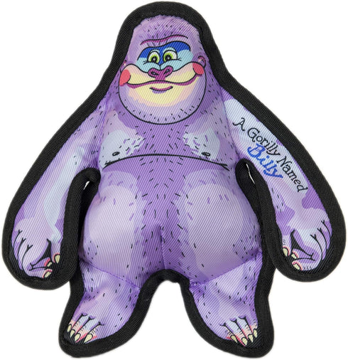 Durable Dog Toy with Squeaker | Tough Chew Toy, Wild Woodies - A Gorilly Named Billy Medium 9"