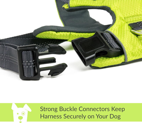 Tuff Mutt Dog Harness for Medium & Large Breeds, Easy On Easy Off with No Pull Front Chest Clip