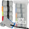 Acteon Microfiber Gym Towels 5 Pack, Quick Dry Silver ION Odor-Free Sweat