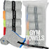 Acteon Microfiber Gym Towels 5 Pack, Quick Dry Silver ION Odor-Free Sweat