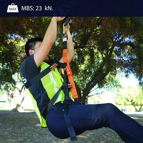 Fusion Climb Professional Climbing Chest Harness (5,000 LBS Rated) for Hiking, Tree Climbing, and Rappelling - M/L