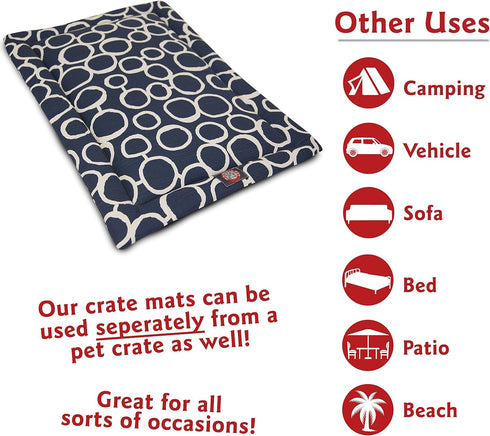Majestic Pet Products 42" Fusion Navy Crate Dog Bed Mat