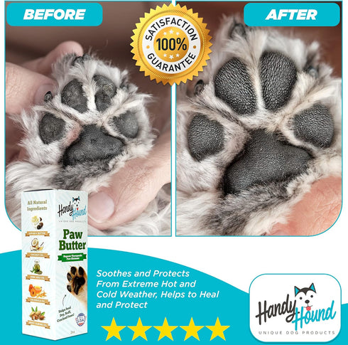 Dog Paw Balm, Ultimate Paw Protector & Dry Skin Treatment, Nourishing Lick-Safe Balm Made in The USA