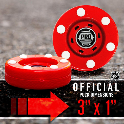 Franklin Sports NHL Street Roller Hockey Pucks - Pro Commander Outdoor Pucks for Practice + Training, 24 Bulk Packs