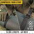 M-Tac Pack of 2 Utility Strap for Backpack Tactical Lashing for MOLLE Gear Plastic Buckle
