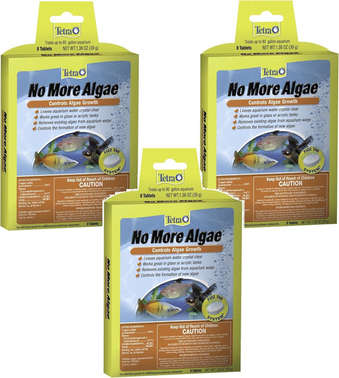 Tetra No More Algae Tablets - 24 Tablets Total (3 Packs with 8 Tablets)
