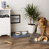 Bone Dry Ultra Absorbent Pet Mat, Machine Washable, 12x18, Nautical Blue/Off-White Lattice