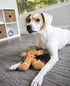 goDog Christmas Gingerbread Man Squeaky Plush Dog Toy - Chew Guard Technology, Large, Brown