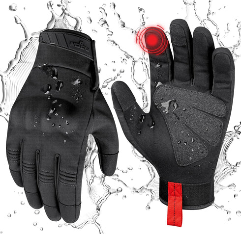 NoCry Tactical Shooting Gloves for Men, Water Resistant with Padded Knuckle Guards and Non-Slip Grip