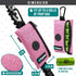 PetAmi Dog Poop Bag Holder for Leash, Waste Bag Dispenser with Clip for Puppy Potty Walking Accessories, Pink 1 Pack