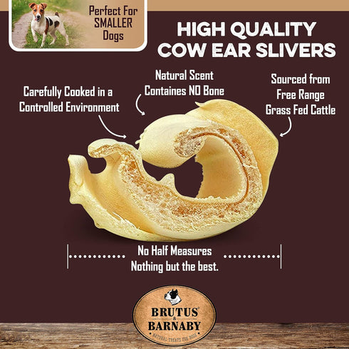 Cow Ears for Dogs, Thick Cut, Grass-Fed Angus Beef, All-Natural No-Rawhide Treat Alternative