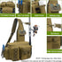 Fishing Tackle Bag, Portable Crossbody Fishing Sling Bag with Waist Strap for Outdoor Fishing Gear Storage