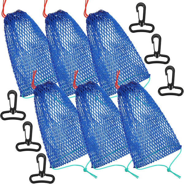 Honoson 6 Pcs Crab Trap Bait Bags with Locker Portable Fish Trap Outdoor