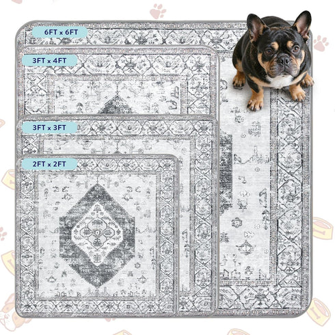 (72"x72") Lahome Extra-Large Washable Dog Pee Pads - Super Absorbent & Waterproof - Leakproof Reusable Mat