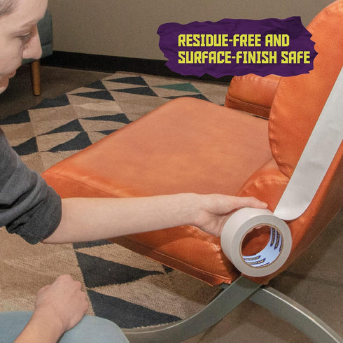 ATack Cat Anti-Scratch Training Tape, Clear, Residue-Free, 2.5" x 20 Yards, Scratch Deterrent for Furniture