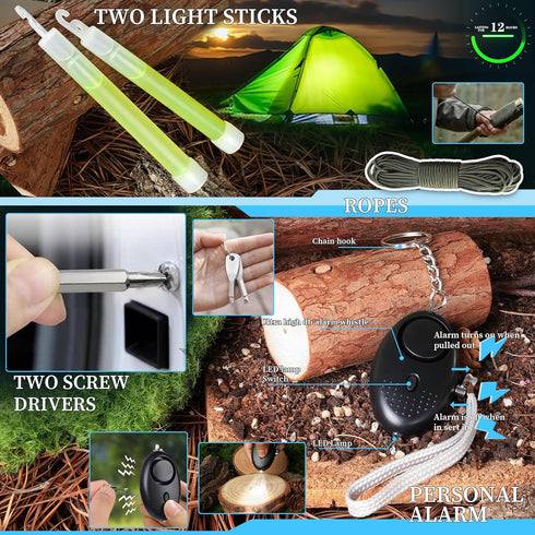 Survival Kits for Men, Emergency Gear and Equipment, Cool Gadgets for Camping and Hiking
