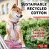 WAUDOG 6 Ft / 10 Ft Recycled Cotton Dog Leash - Eco-Friendly Reflective Collar for Small Medium Large Dogs