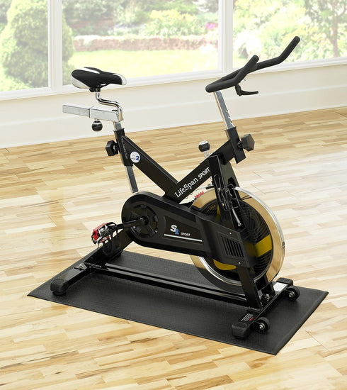 Supermats Heavy Duty Equipment Mat 20GS, Black, Made in U.S.A. for Indoor Cycles, 2 Feet x 3 Feet 10 In