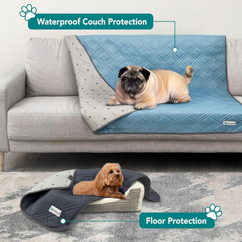 PetAmi Waterproof Cooling Mat for Dog, Premium Anti-Slip Indoor Dog Cool Pad for Sleeping, Grey, 60x80, Q-MAX Large
