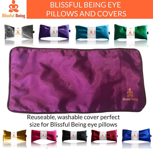 Lavender Silk Eye Pillow - Aromatherapy Eye Pillows for Meditation and Relaxation (Amethyst)