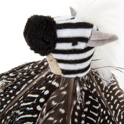 Petlinks HappyNip Zippy Zebra Feather Cat Toy, Contains Silvervine & Catnip, Black/White, One Size