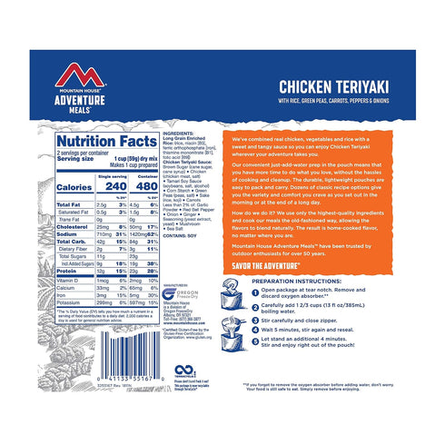 Mountain House Chicken Fried Rice - Freeze Dried Backpacking Camping Food | 2 Servings | Gluten-Free